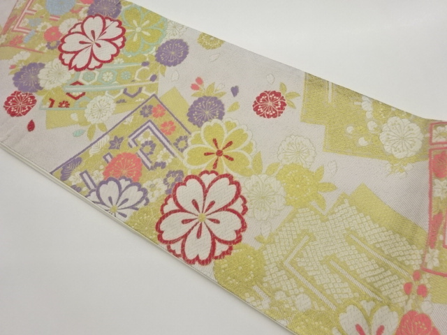JAPANESE FUKURO OBI / WOVEN SAKURA